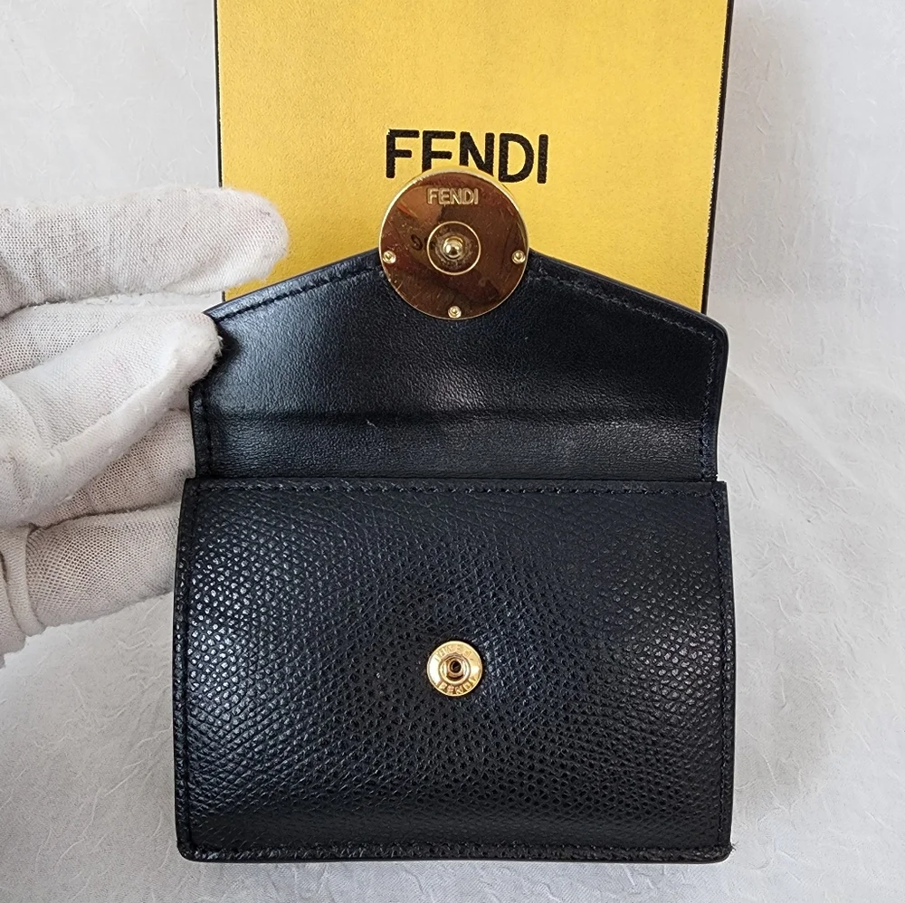 Auth Fendi FF Micro Trifold Wallet - Picture 6 of 12